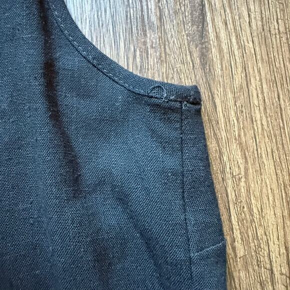 Geoffrey Beene Sport Cropped Linen Vest Black Minimalist Size 8 Made in USA - Picture 10 of 10